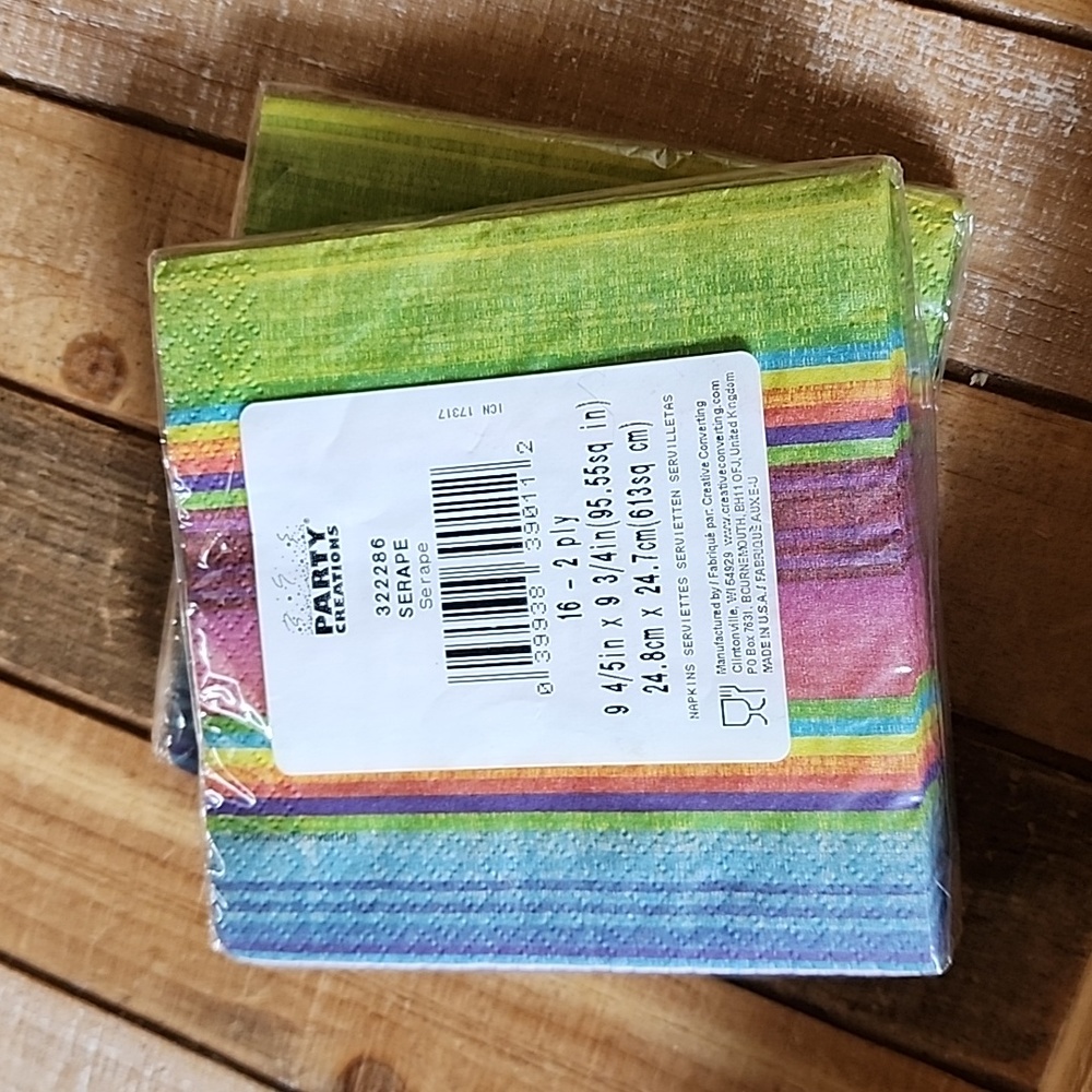 Serape Party Creations 32 count paper napkins Multicolor Cinco de Mayo Party - Picture 2 of 2